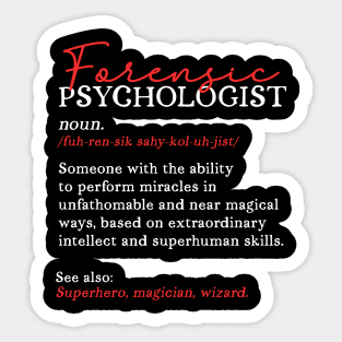 Forensic Psychologist Sticker